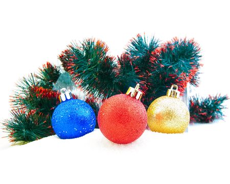Set of shining Christmas-tree decorations - Christmas ballsの写真素材