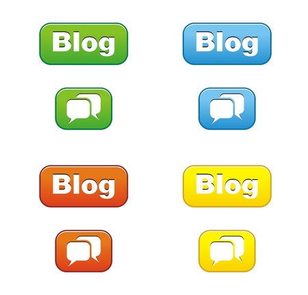 colorful blog buttonsのイラスト素材