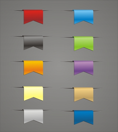 set of colorful ribbonsのイラスト素材