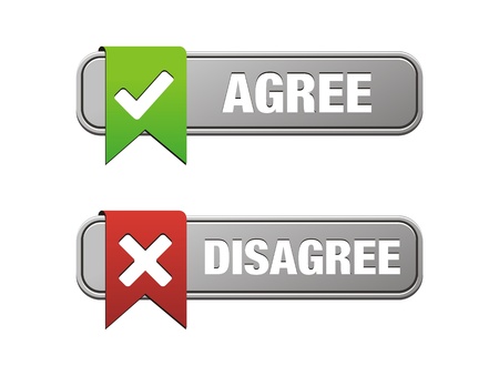 agree disagree buttonsのイラスト素材