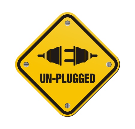 un-plugged yellow signsのイラスト素材