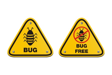 bug free - yellow signsのイラスト素材