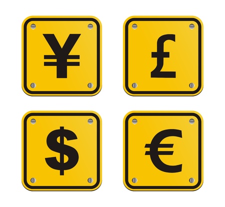 currency yellow signのイラスト素材