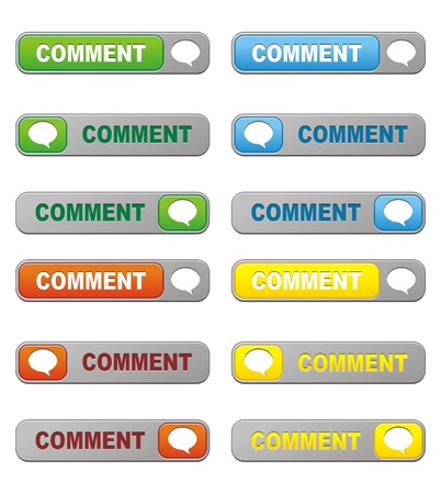 set of comment buttonのイラスト素材