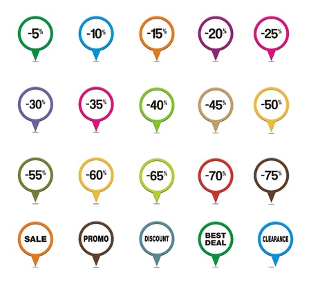 set of sale pointerのイラスト素材