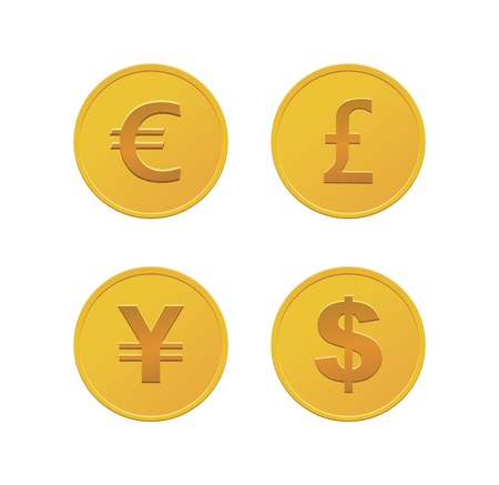 currency coins - goldのイラスト素材
