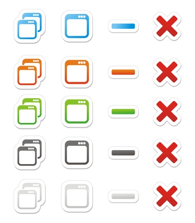 maximize minimize stickersのイラスト素材