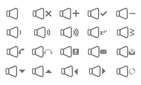 gadget sound iconsのイラスト素材