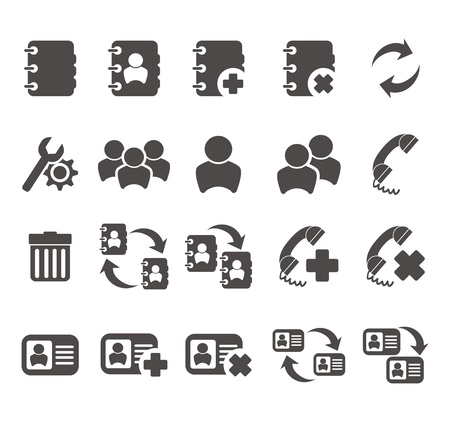 contact - mobile phone icon setsのイラスト素材