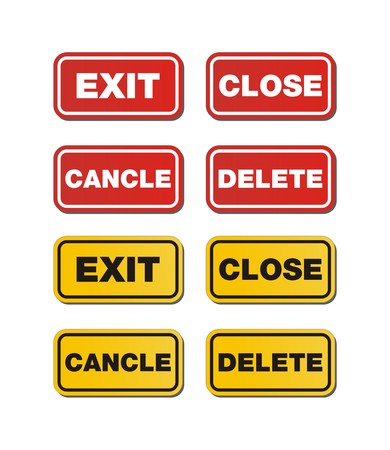 exit, close, delete, cancle signsのイラスト素材
