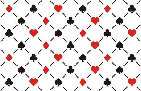 clubs , diamonds , hearts and spades seamless patternのイラスト素材