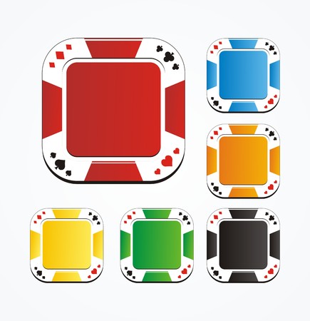 poker chips buttons - suitable for button appsのイラスト素材