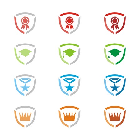 unique level iconsのイラスト素材