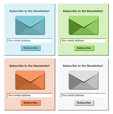 subscribe to the newsletter form - website elementのイラスト素材