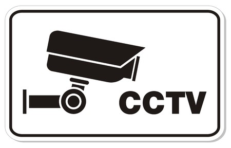 CCTV rectangle signのイラスト素材