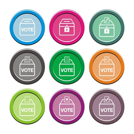 election flat style iconsのイラスト素材