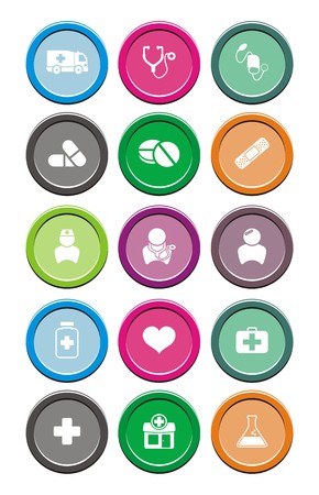 medical round icon setsのイラスト素材
