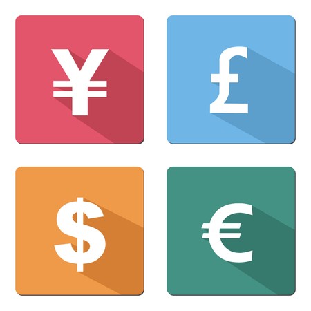 flat icon - currency with shadowのイラスト素材