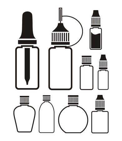 liquid bottle - icon setsのイラスト素材