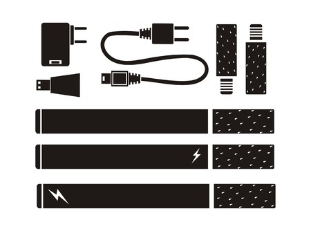 e-cigarette kits - silhouetteのイラスト素材