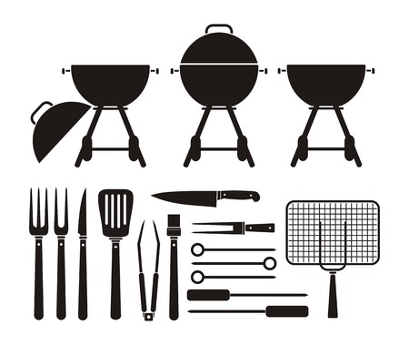 barbecue equipment - pictogramのイラスト素材