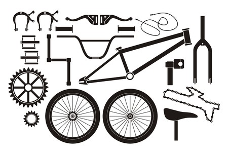 BMX parts - pictogramのイラスト素材