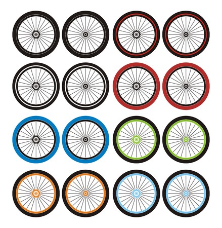 bmx wheels - setsのイラスト素材