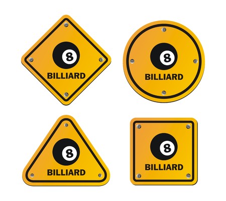 billiard signsのイラスト素材