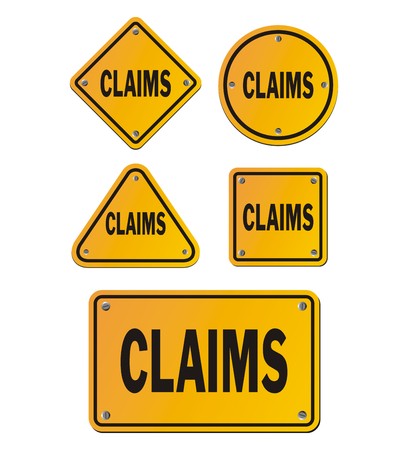 claims yellow signsのイラスト素材