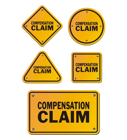 compensation claim signsのイラスト素材
