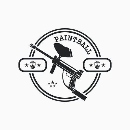 paintball label, emblem and design elementのイラスト素材