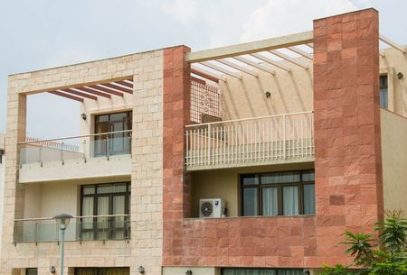 Exterior of modern luxury villasのeditorial素材