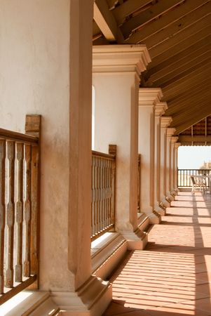 A British colonial style balconyの写真素材