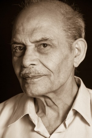 A portrait of a senior Indian manの写真素材