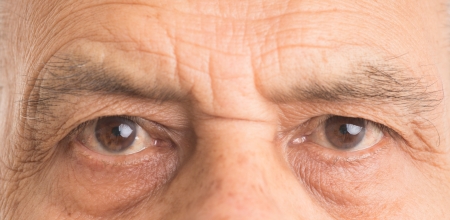 Senior man eyes - close upの写真素材