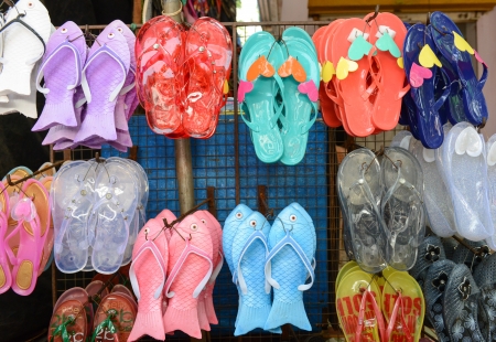 Flip flops in the tourist destination of Goa, India