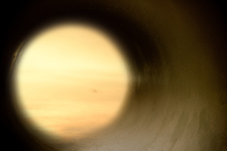 Light at the end of the tunnel - escape from darkness to freedom - Image