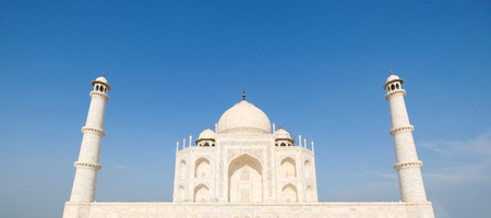 The beautiful Taj Mahal in Agra, India is a symbol of love and a wonder of the worldの写真素材