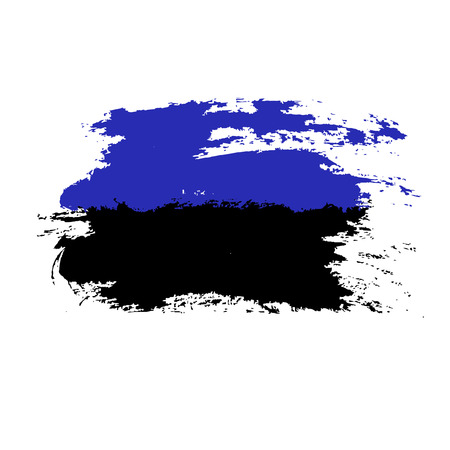 Estonian flag painted by brush hand paints. Art flag. Abstract background symbolizes the countryのイラスト素材