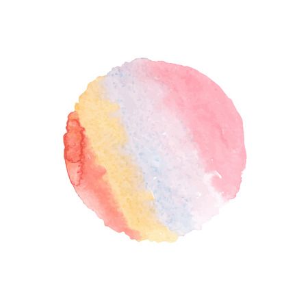 Different circle hand-painted watercolor. Abstraction background. Watercolor hand painted circle shape design elementsのイラスト素材
