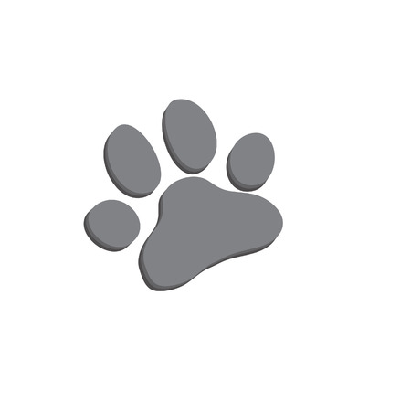 Dog paw icon of dog. Illustration for zoo design.のイラスト素材