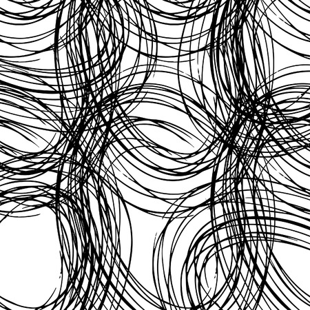 Seamless pattern of circles drawn by pen. Stroke and stripes dirty creative business pattern design.のイラスト素材