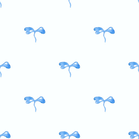 Seamless blue vector seamless pattern with bowのイラスト素材