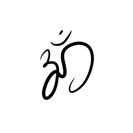 Sign vector Hindu Om Icon in Tamilのイラスト素材