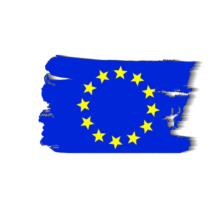European flag painted by hand.のイラスト素材