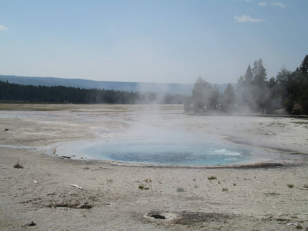 Hot water spring at Yellowstone National Parkの写真素材