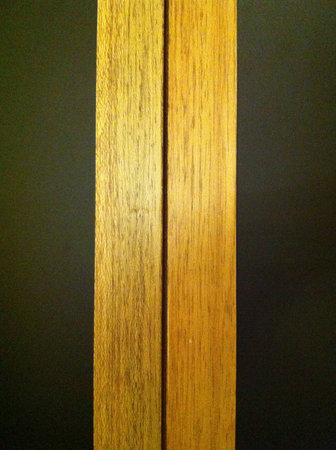 Close up view of a modern wooden cabinetの素材