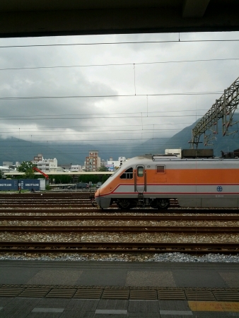 Train at the railway stationの素材