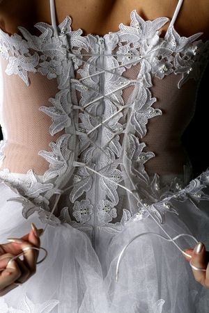 back of the bride beautifulの写真素材