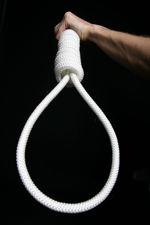 rope of kill on black in hand